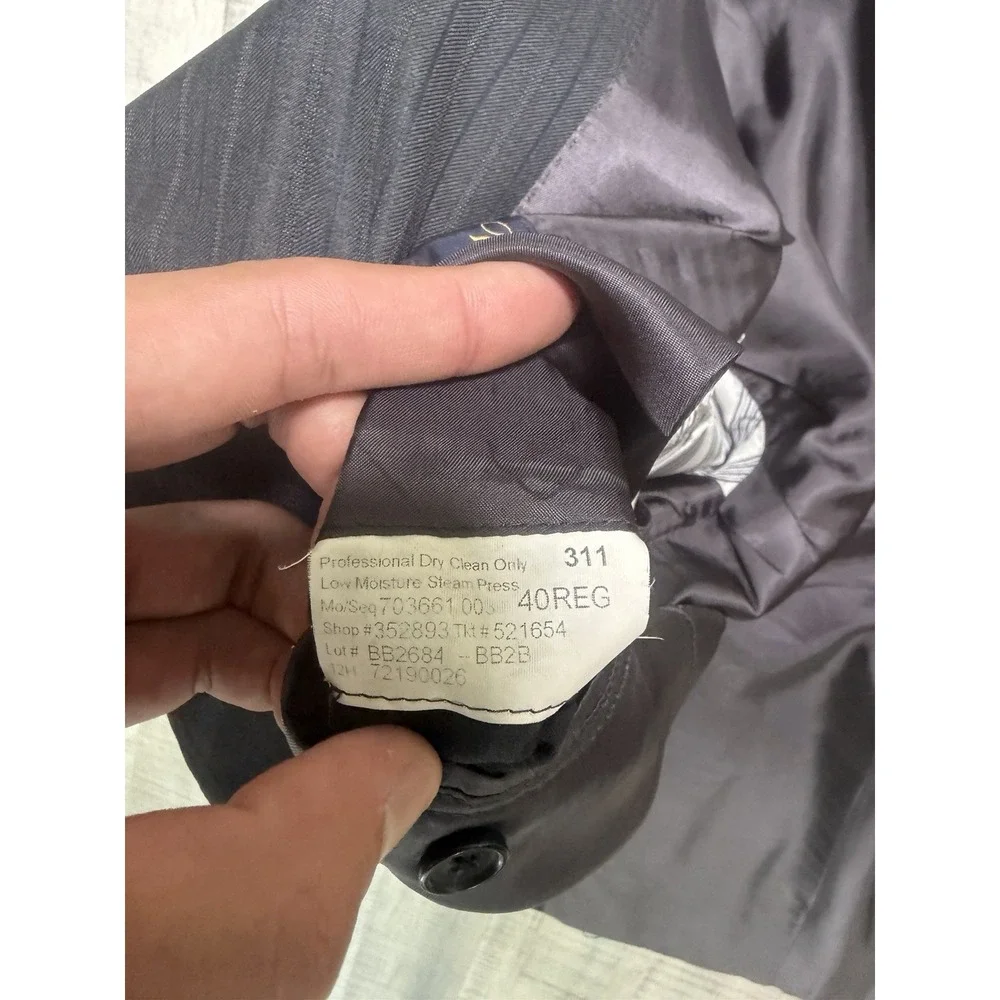 VTG Brooks Brothers 2 Button Blazer Mens 40R Black  100% Wool Jacket Made In USA